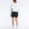 Boxy Cropped Cotton Blend Slogan T-Shirt Boxy Cropped Cotton Blend Slogan T-Shirt