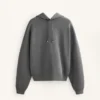 Boxy Hooded Sweatshirt with Brushed Modal Marl Boxy Hooded Sweatshirt with Brushed Modal Marl