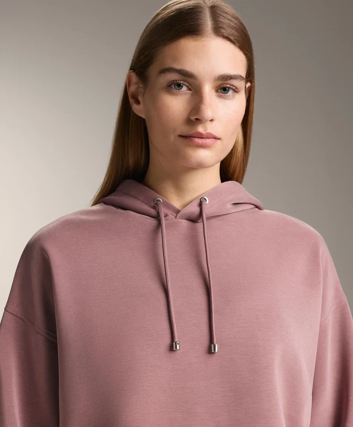 Boxy Hoodie with Brushed Modal Boxy Hoodie with Brushed Modal