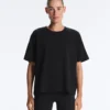 Boxy Short-Sleeved Cotton Blend T-Shirt Boxy Short-Sleeved Cotton Blend T-Shirt