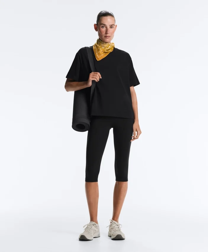 Boxy Short-Sleeved Cotton Blend T-Shirt Boxy Short-Sleeved Cotton Blend T-Shirt