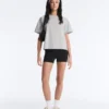 Boxy Short-Sleeved Cotton Blend T-Shirt Boxy Short-Sleeved Cotton Blend T-Shirt