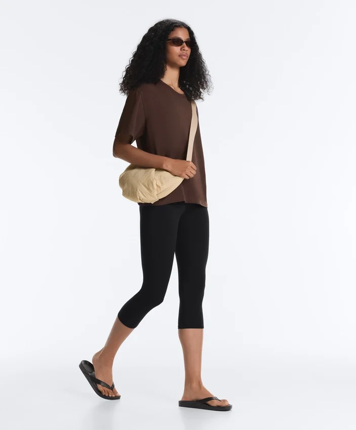 Boxy Short-Sleeved Cotton Blend T-Shirt Boxy Short-Sleeved Cotton Blend T-Shirt