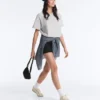 Boxy Short-Sleeved Cotton Blend T-Shirt Boxy Short-Sleeved Cotton Blend T-Shirt