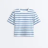 Boxy Short-Sleeved Cotton Blend T-Shirt Boxy Short-Sleeved Cotton Blend T-Shirt
