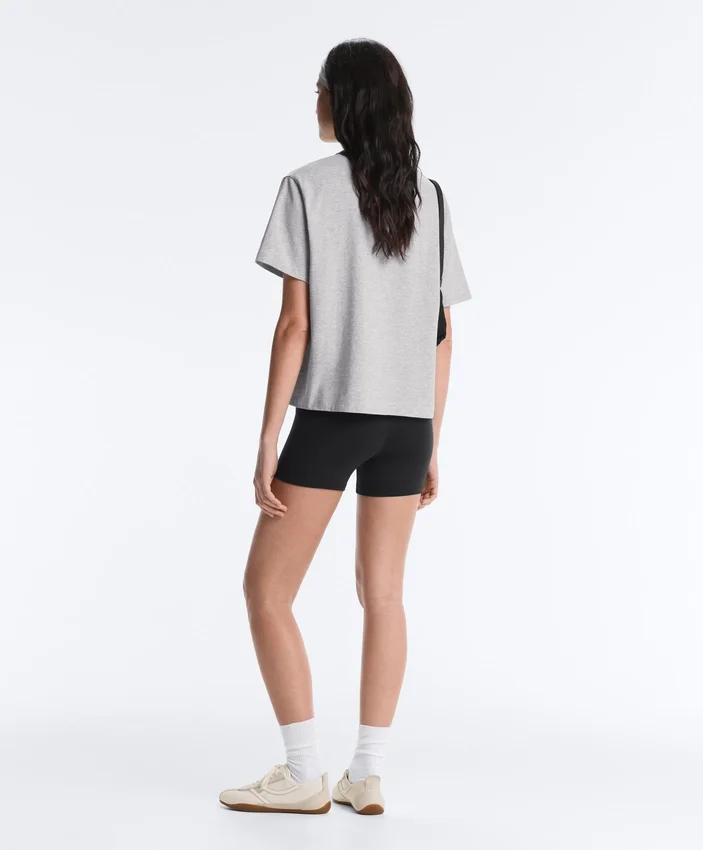 Boxy Short-Sleeved Cotton Blend T-Shirt Boxy Short-Sleeved Cotton Blend T-Shirt