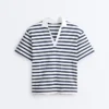 Boxy Short-Sleeved Polo Neck Cotton Blend T-Shirt Boxy Short-Sleeved Polo Neck Cotton Blend T-Shirt