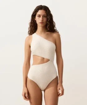 Bubble Crochet Asymmetric Trikini