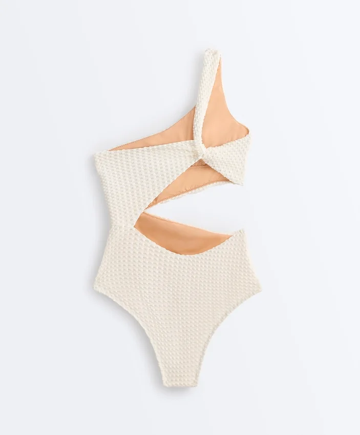 Bubble Crochet Asymmetric Trikini Bubble Crochet Asymmetric Trikini