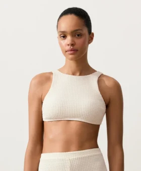 Bubble-Texture Crochet Bikini Top