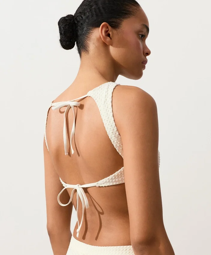Bubble-Texture Crochet Bikini Top Bubble-Texture Crochet Bikini Top
