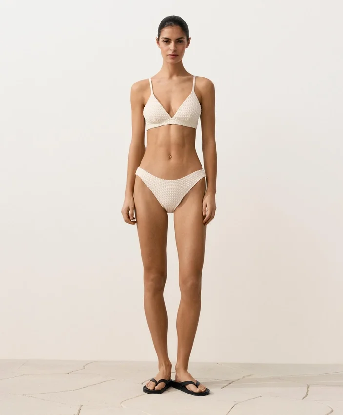 Bubble-Texture Crochet Triangle Bikini Top Bubble-Texture Crochet Triangle Bikini Top