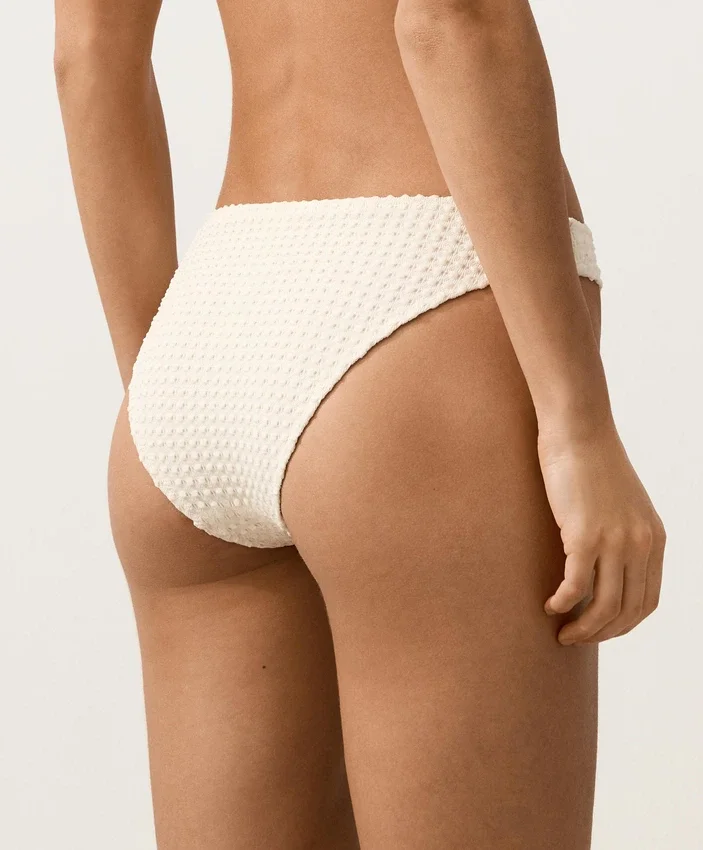 Bubble-Texture Crochet Classic Bikini Briefs Bubble-Texture Crochet Classic Bikini Briefs