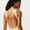 Bubble-Texture Crochet Halter Swimsuit Bubble-Texture Crochet Halter Swimsuit