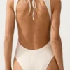 Bubble-Texture Crochet Halter Swimsuit Bubble-Texture Crochet Halter Swimsuit