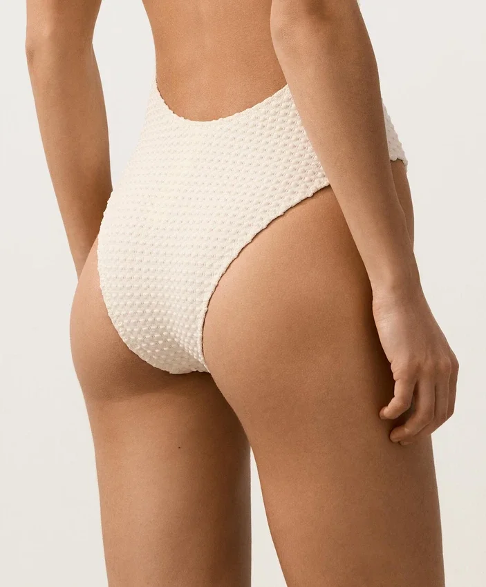 Bubble-Texture Crochet Halter Swimsuit Bubble-Texture Crochet Halter Swimsuit