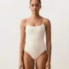 Bubble-Texture Crochet Round Neck Swimsuit Bubble-Texture Crochet Round Neck Swimsuit