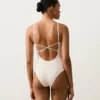 Bubble-Texture Crochet Round Neck Swimsuit Bubble-Texture Crochet Round Neck Swimsuit
