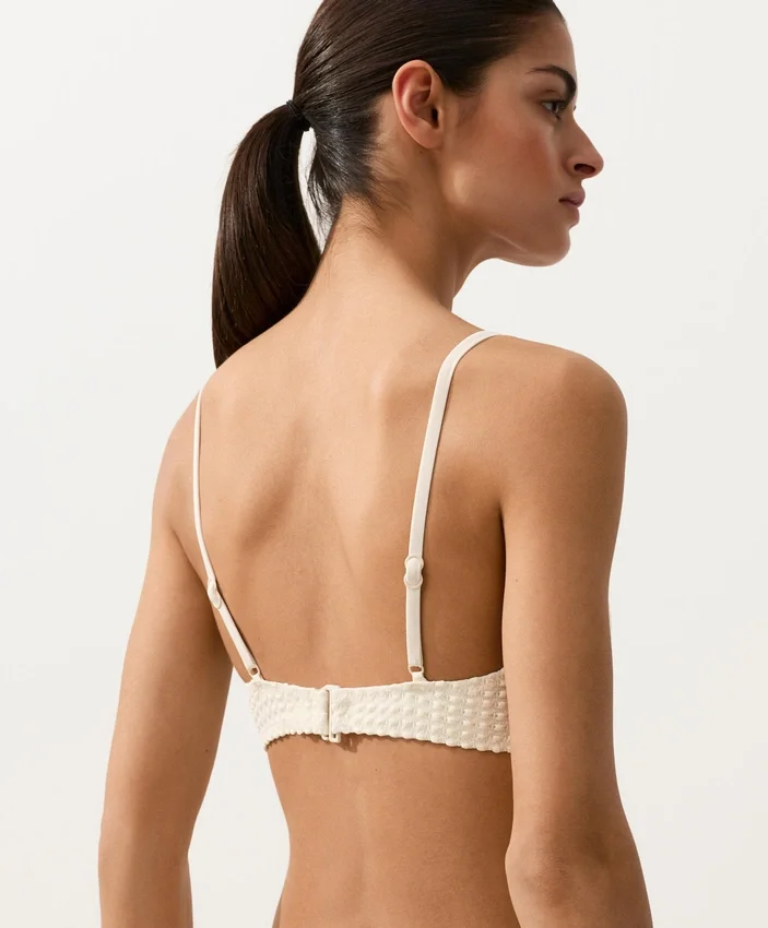 Bubble-Texture Crochet Triangle Bikini Top Bubble-Texture Crochet Triangle Bikini Top