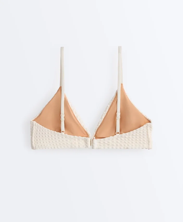 Bubble-Texture Crochet Triangle Bikini Top Bubble-Texture Crochet Triangle Bikini Top
