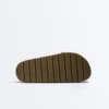 Buckle Split-Leather Platform Sandals