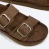 Buckle Split-Leather Platform Sandals Buckle Split-Leather Platform Sandals