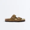 Buckle Split-Leather Slides Buckle Split-Leather Slides