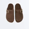 Buckled Split-Leather Mules Buckled Split-Leather Mules