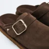Buckled Split-Leather Mules Buckled Split-Leather Mules