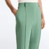 Capri Piqué Trousers with Cotton Belt Loops Capri Piqué Trousers with Cotton Belt Loops