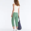 Capri Piqué Trousers with Cotton Belt Loops Capri Piqué Trousers with Cotton Belt Loops