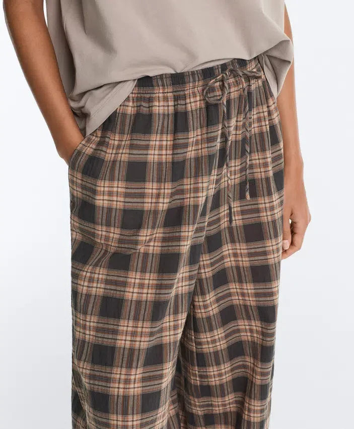 Check Cotton-Blend Bloomer Trousers Check Cotton-Blend Bloomer Trousers