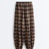 Check Cotton-Blend Bloomer Trousers Check Cotton-Blend Bloomer Trousers
