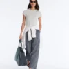 Check Cotton Blend Wide-Leg Trousers Check Cotton Blend Wide-Leg Trousers