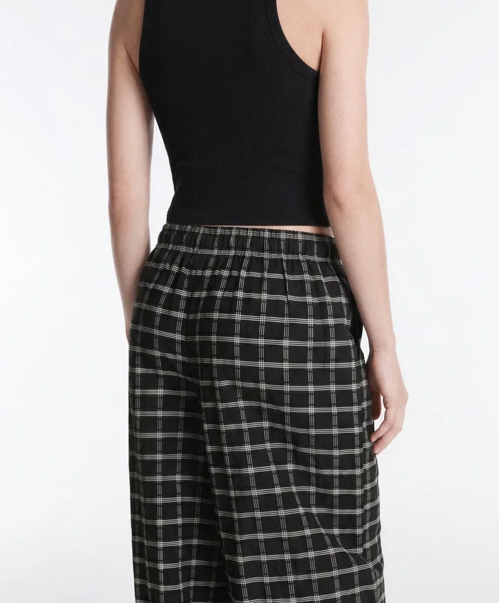 Check Cotton Bloomer Trousers Check Cotton Bloomer Trousers