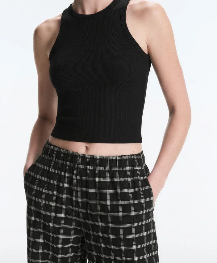 Check Cotton Bloomer Trousers Check Cotton Bloomer Trousers