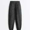 Check Cotton Bloomer Trousers Check Cotton Bloomer Trousers