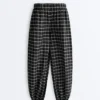 Check Cotton Bloomer Trousers Check Cotton Bloomer Trousers
