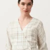 Check Linen and Lyocell Blend Kimono Shirt Check Linen and Lyocell Blend Kimono Shirt