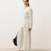 Check Linen and Lyocell Blend Kimono Shirt Check Linen and Lyocell Blend Kimono Shirt