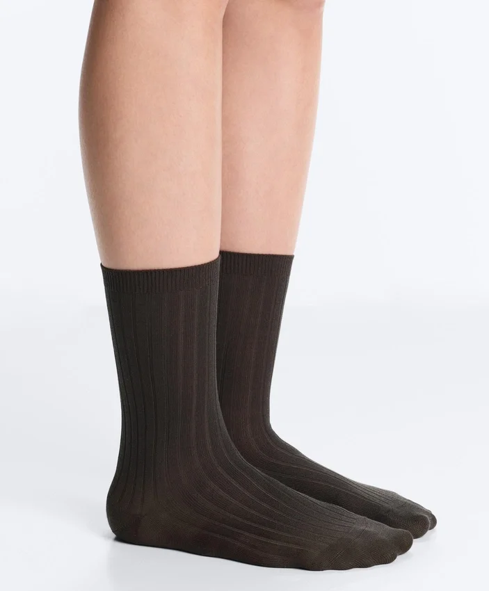 Classic Rib Silk Blend Sock Classic Rib Silk Blend Sock