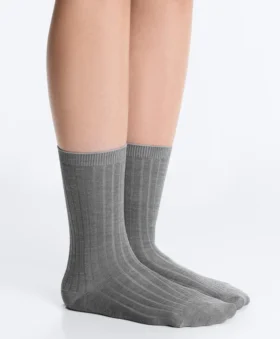 Classic Rib Silk Blend Sock