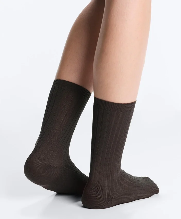 Classic Rib Silk Blend Sock Classic Rib Silk Blend Sock