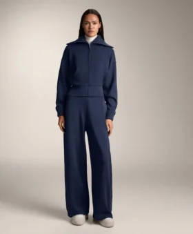 Cocoon Trousers with Side Pleat and Brushed Modal