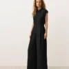 Collared Cotton Long Jumpsuit Collared Cotton Long Jumpsuit