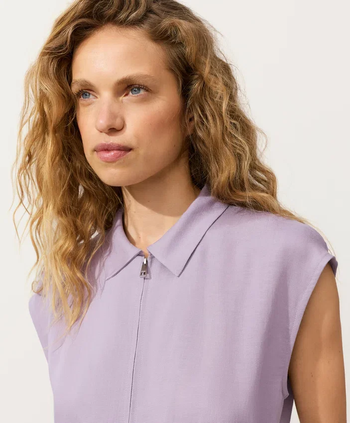 Collared Cotton Long Jumpsuit Collared Cotton Long Jumpsuit