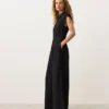 Collared Cotton Long Jumpsuit Collared Cotton Long Jumpsuit