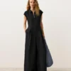 Collared Cotton Long Jumpsuit Collared Cotton Long Jumpsuit
