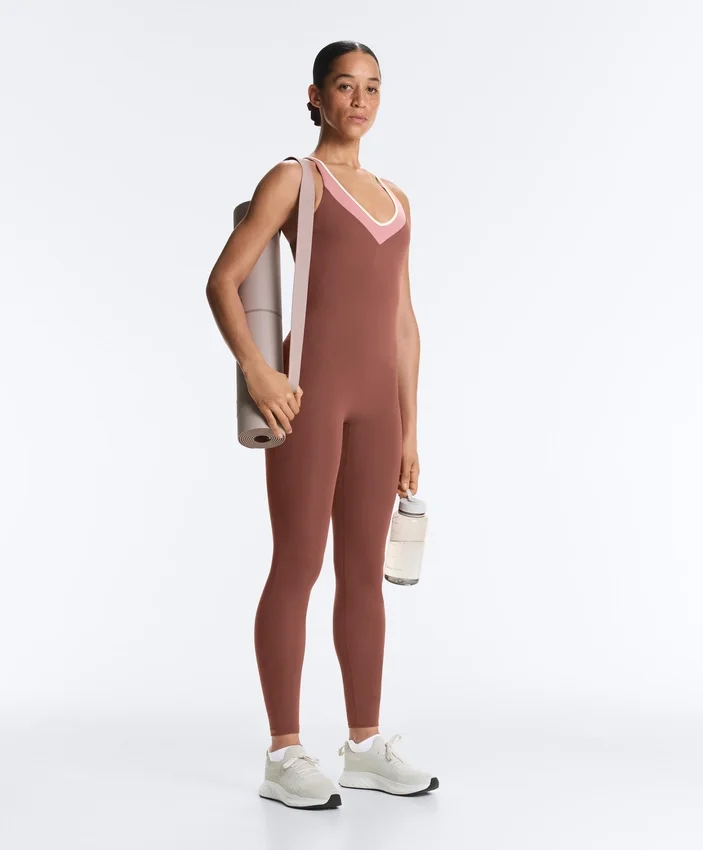 Comfortlux Block Long Jumpsuit Comfortlux Block Long Jumpsuit