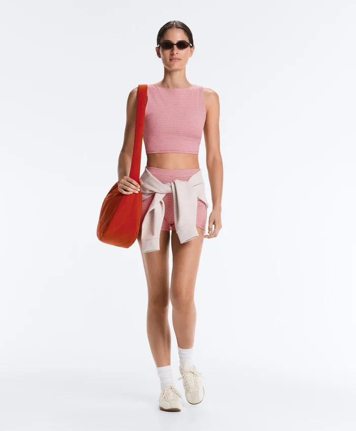 Comfortlux High-Rise 5Cm Striped Hot Pants Comfortlux High-Rise 5Cm Striped Hot Pants